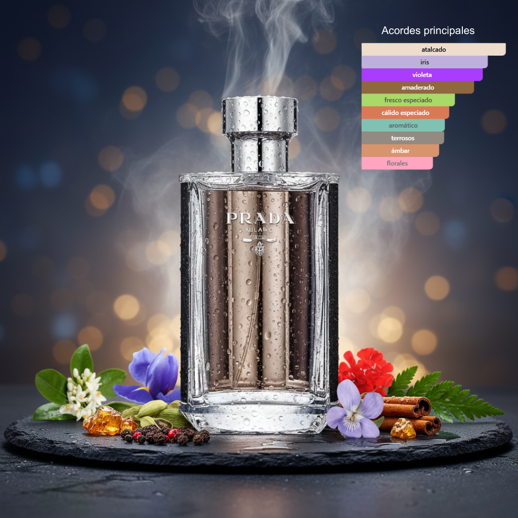 Fragancia amaderada chipre masculina con iris neroli y maderas