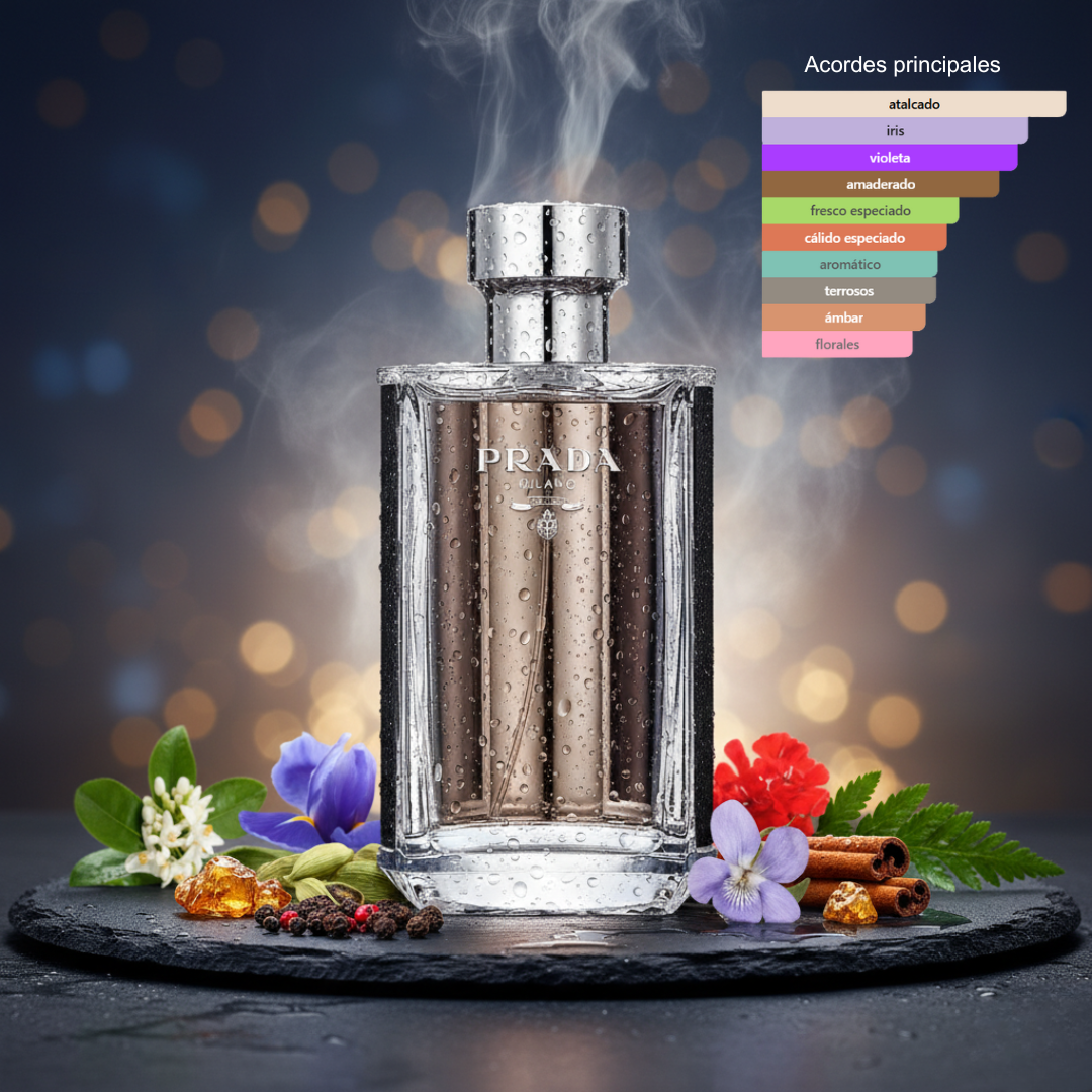 Fragancia amaderada chipre masculina con iris neroli y maderas