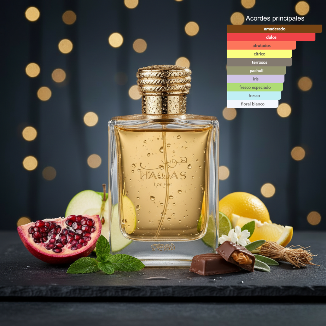 Fragancia floral femenina con granada iris y jazmin sambac