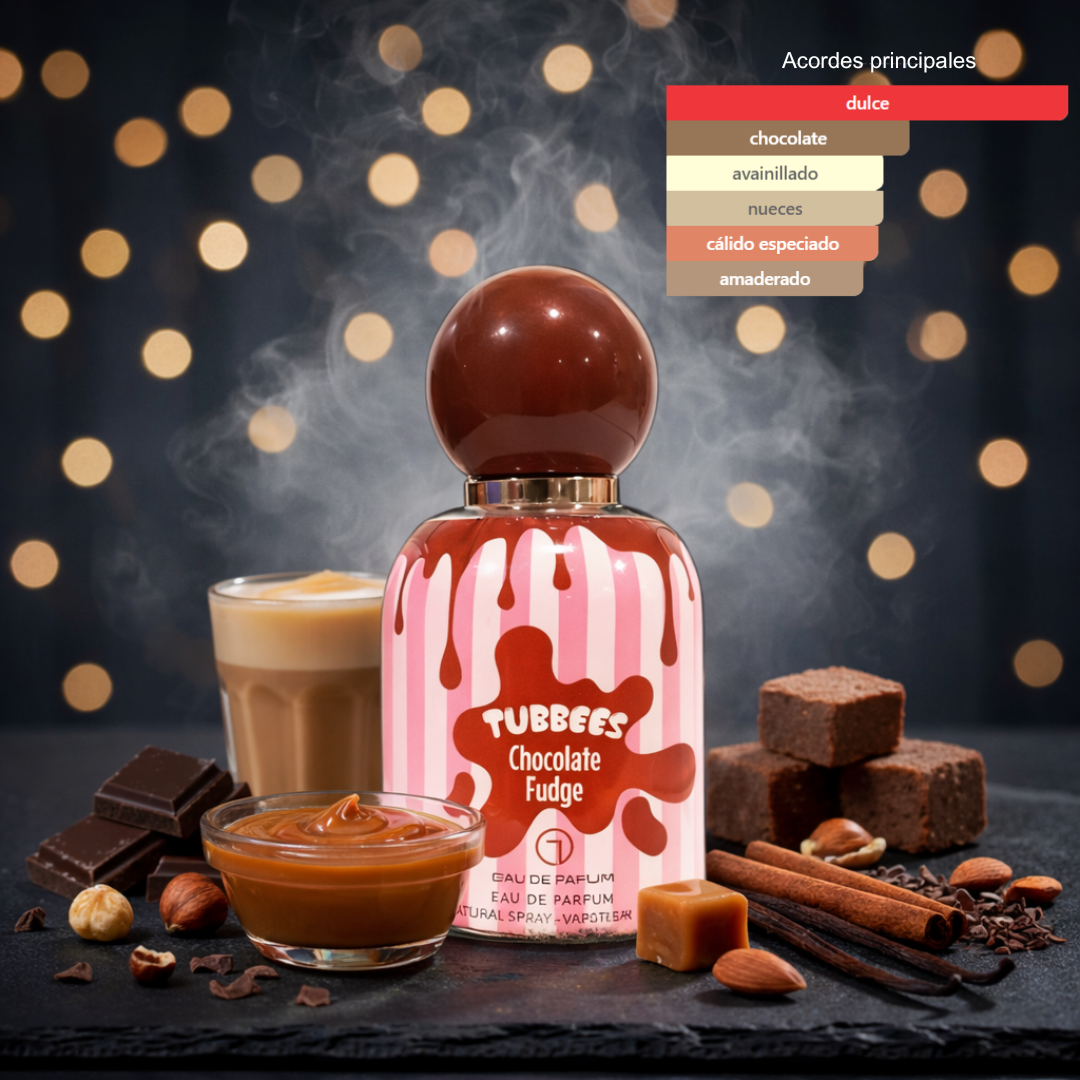 Fragancia gourmand unisex con chocolate caramelo y vainilla
