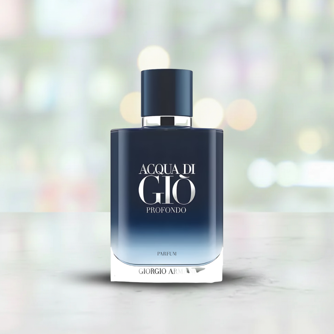Perfume Acqua di Giò Profondo Parfum de Giorgio Armani botella fragancia aromatica acuatica para hombres
