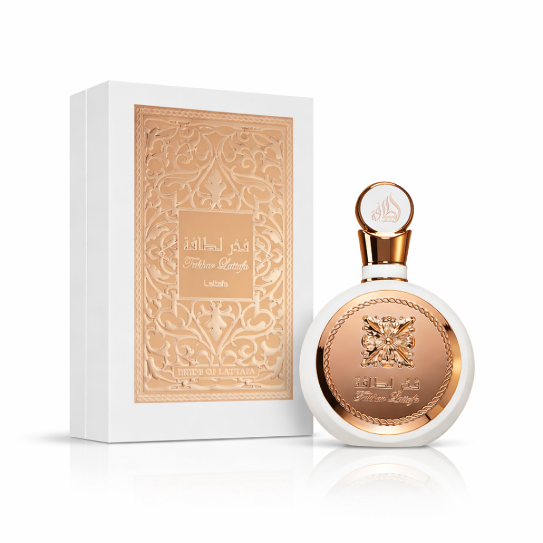 Perfume Fakhar Rose de Lattafa Perfumes botella con caja original