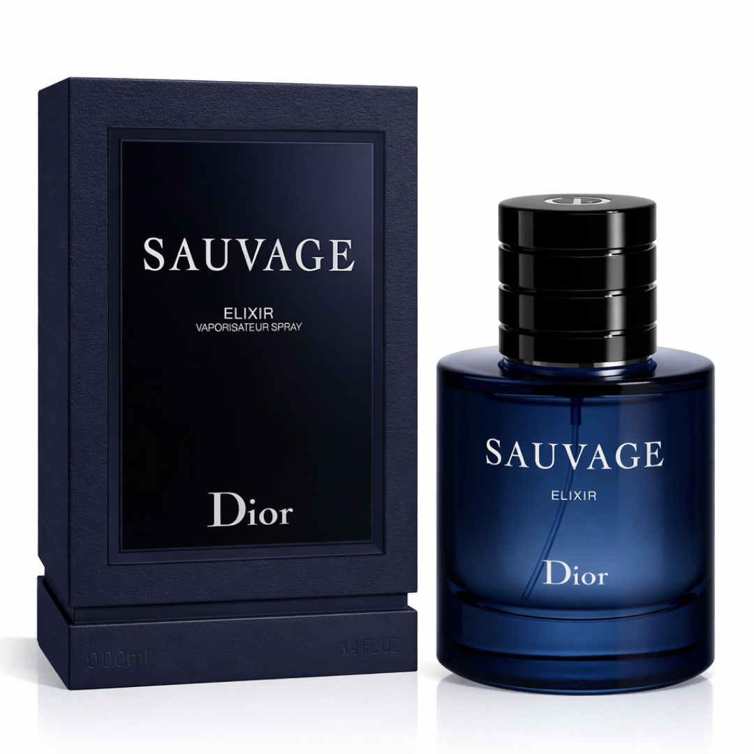Perfume Sauvage Elixir de Dior botella con caja original
