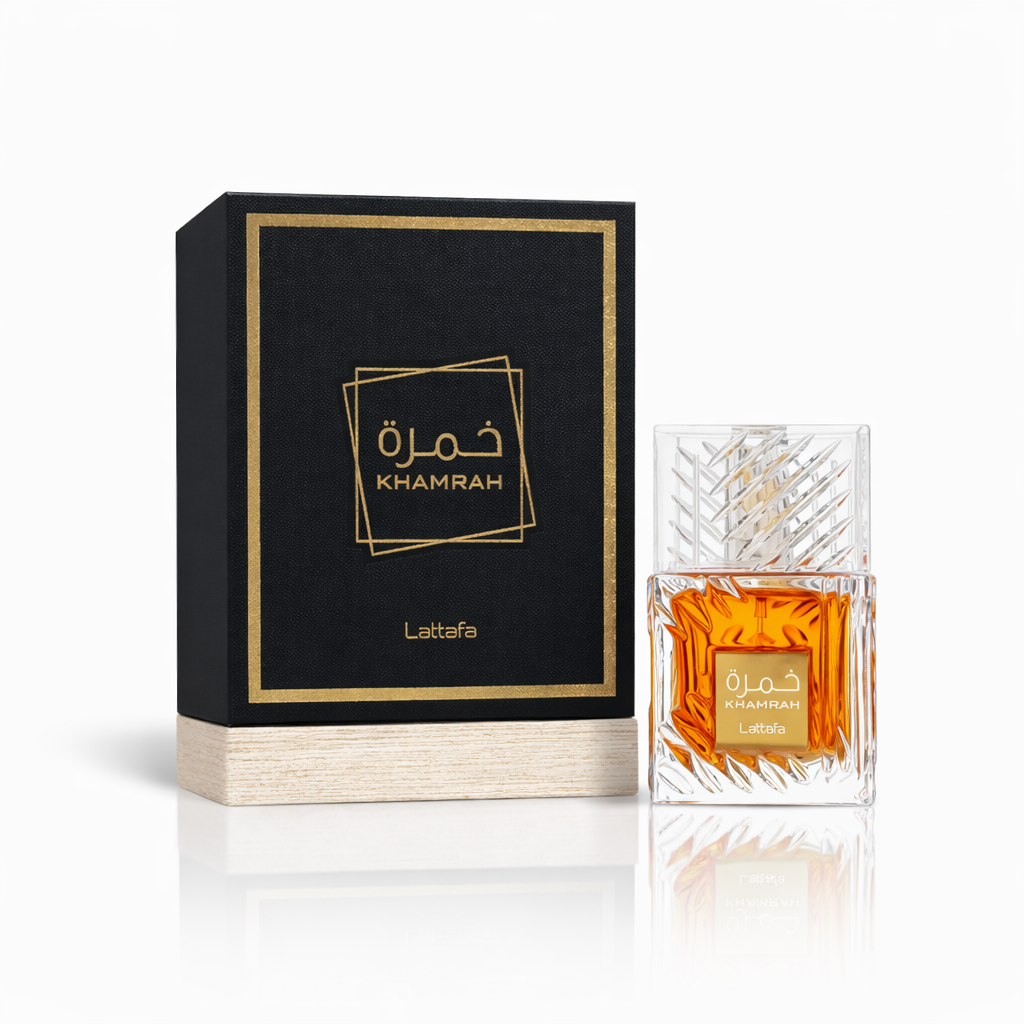 Lattafa Khamrah EDP botella original con caja