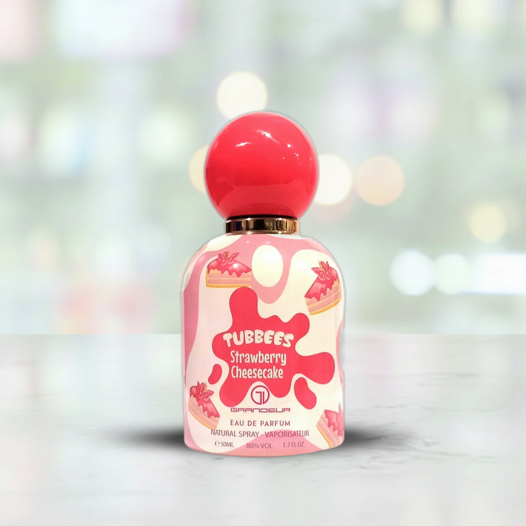 Perfume Strawberry Cheesecake de Tubbees botella fragancia floral frutal gourmand para mujeres