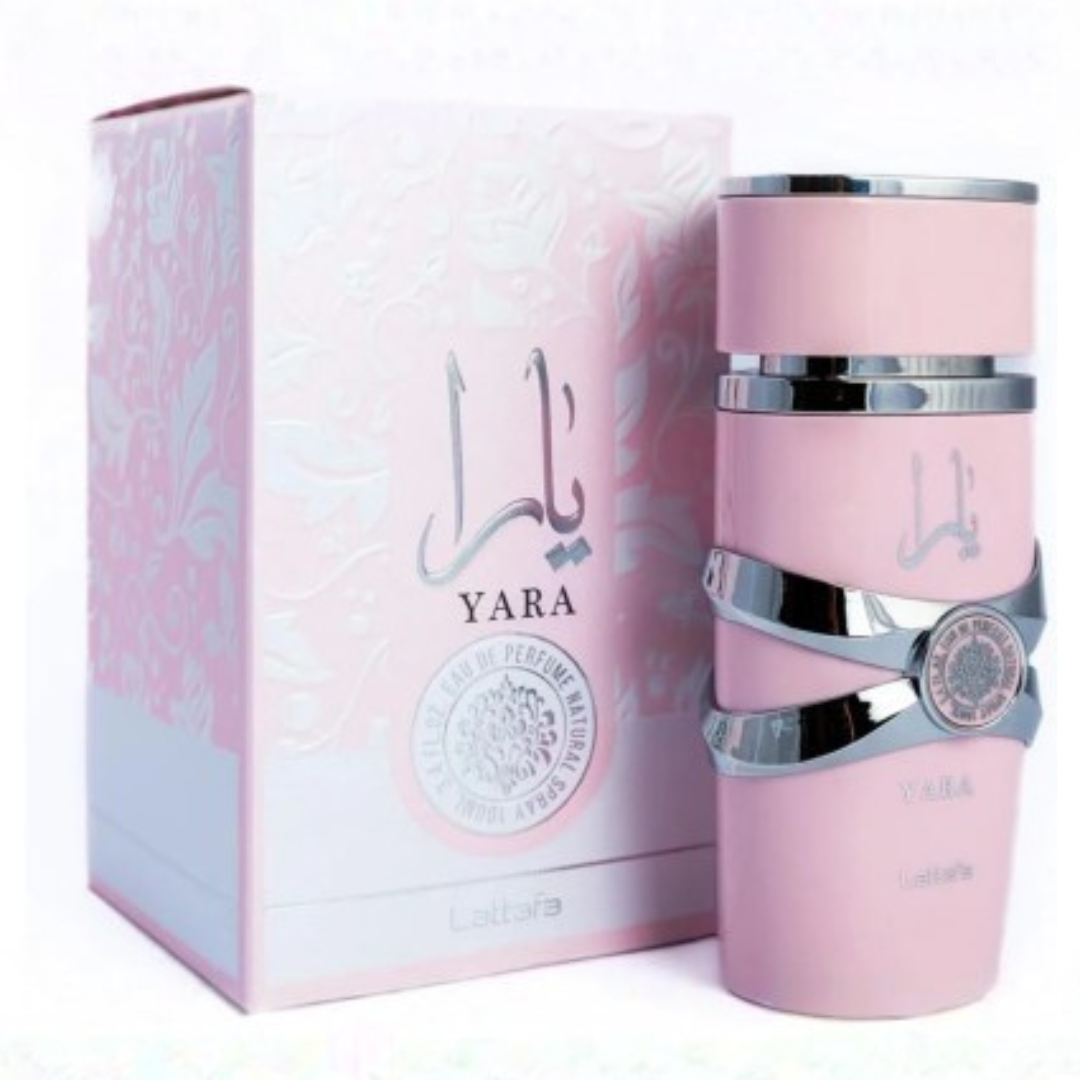 Perfume Yara de Lattafa Perfumes botella con caja original