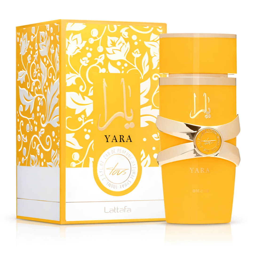 Perfume Yara Tous de Lattafa Perfumes botella con caja original